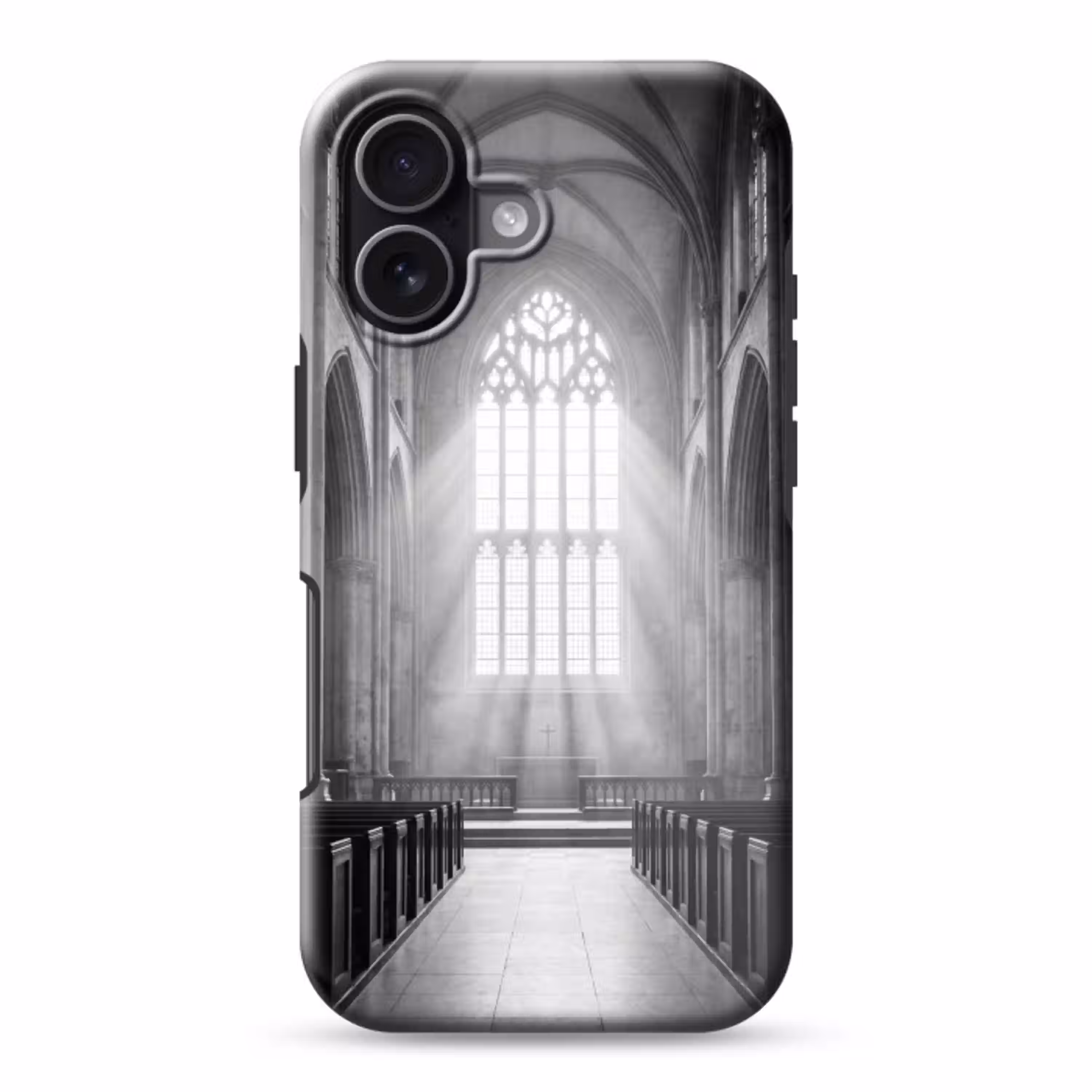 Kerk - Interieur - Lichtstralen - Architectuur - Klassiek Toughcase MagSafe Apple iPhone 17 klein -3d