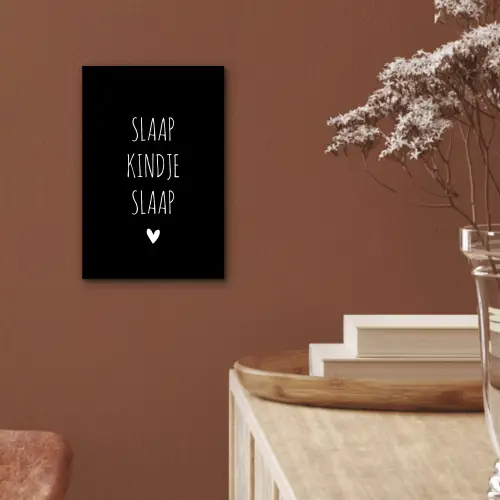 Quotes - Slaap kindje slaap - Spreuken aluminium wit klein -sfeer4