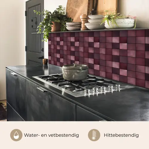 Vierkant - Tegel - Patroon - Paars keuken achterwand 2 middel 871 -usp_NL