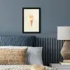 Minimalistisch - Schepijs - Hoorntje - Beige fotolijst zwart zonder passe partout klein -sfeer3