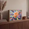 Bloemexplosie - Felle spatten - Dynamisch Light Box met batterij (Wandlamp) middel -sfeer2