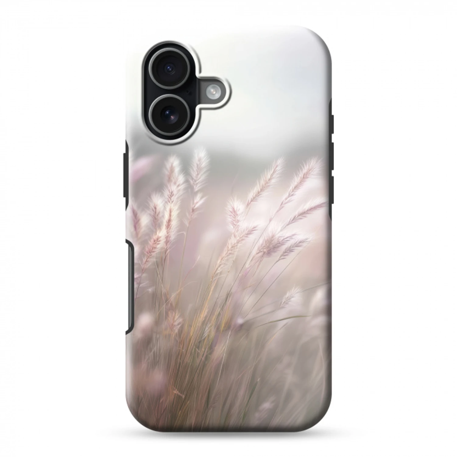 Graspluimen - Wind - Beige - Mistig Toughcase MagSafe Apple iPhone 17 klein -3d