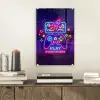 Gaming - Neon - Play - Blauw - Nacht - Controller plexiglas 5mm klein -sfeer1