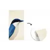 Illustratie - Blauw - Vogel fotobehang vinyl groot -3d