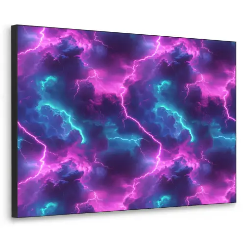 Elektrisch - Neon - Lucht Textielframe zwart klein 947 -3d