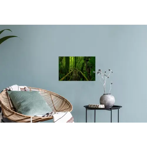 Jungle - Brug - Mos - Natuur - Tropisch Muursticker klein -plant