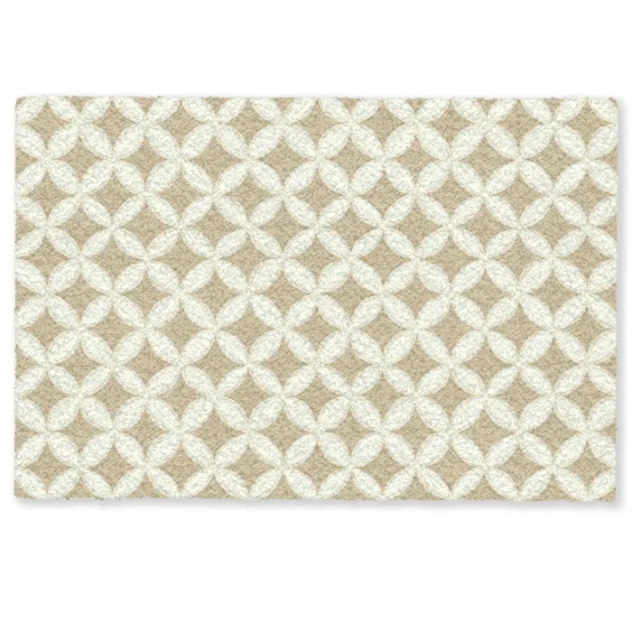 Symmetrisch - Motief - Beige Deurmat klein 898 -zkaufland3d