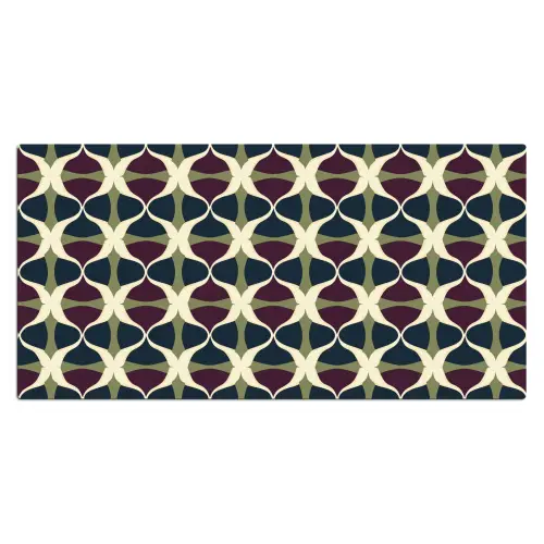 Abstract - Retro - Kleurrijk Muismat XXL klein 681 -3d_leeg