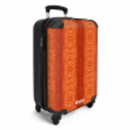 oranje slangenhuid met symmetrische schubstructuur NBS - Handbagage koffer - Volwassenen Unisex middel -productfoto_3d