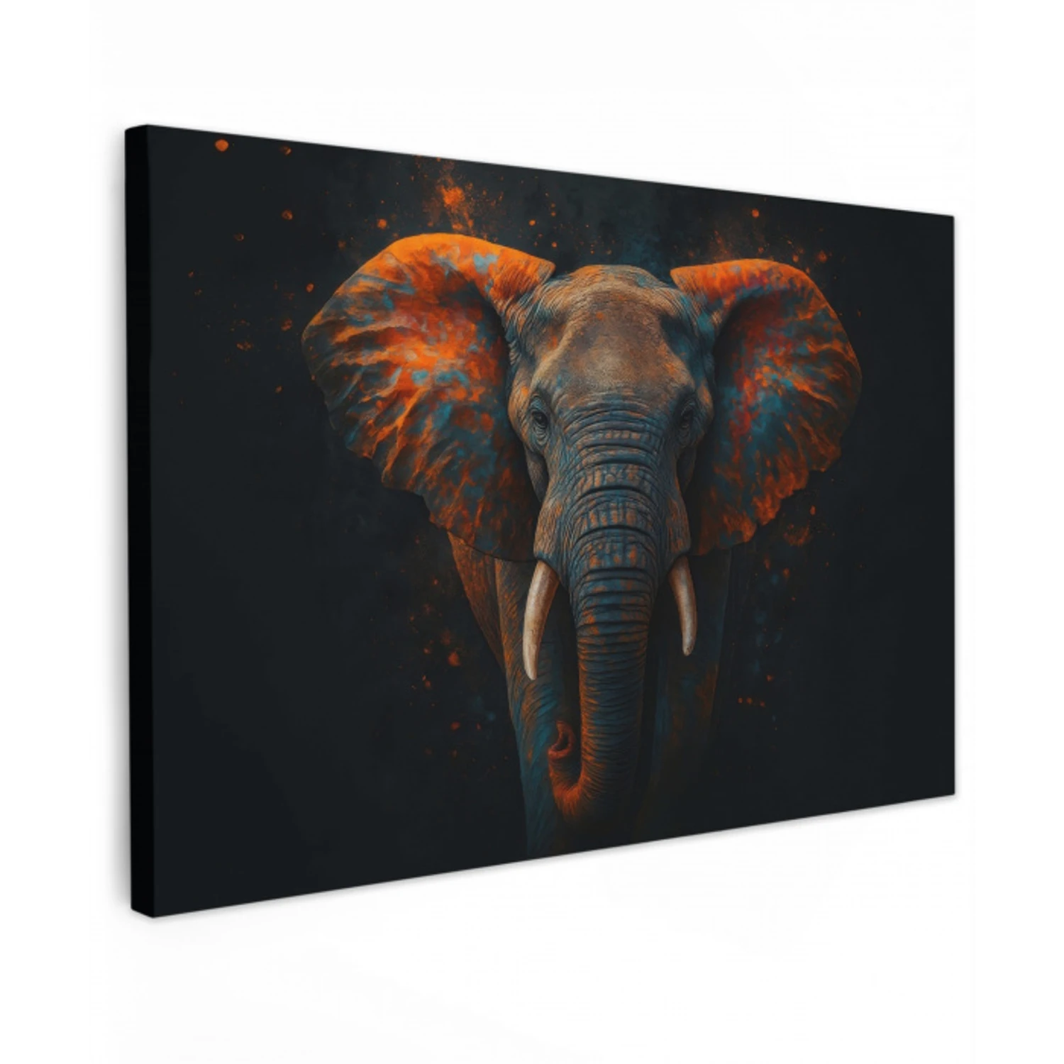 Olifant - Oranje - Oren canvas 2cm klein -z3d