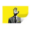 Pak - Hand - Geel Muursticker klein -3d