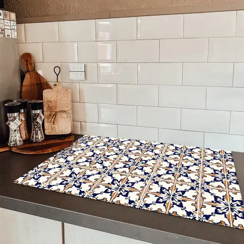 Klassiek - Patroon - Kleurrijk Inductie beschermer vinyl 3mm klein 276 -sfeer3