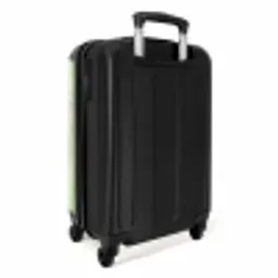 Grote bladeren in lichtgroen met beige NBS - Handbagage koffer - Unisex middel -achterkant
