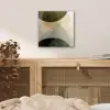 Vlakken - Abstract - Beige - Cirkels aluminium wit klein -sfeer3