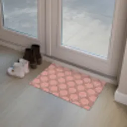 Waaiermotief - Patroon - Roze Deurmat klein -sfeer3
