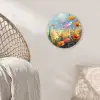 Bloemen - Natuur - Botanisch - Kunst Wandcirkel kunststof plaat 5mm dik klein -sfeer5