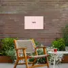Nice - Strepen - Roze Tuinposter op houten frame 2 cm dik klein -sfeer3
