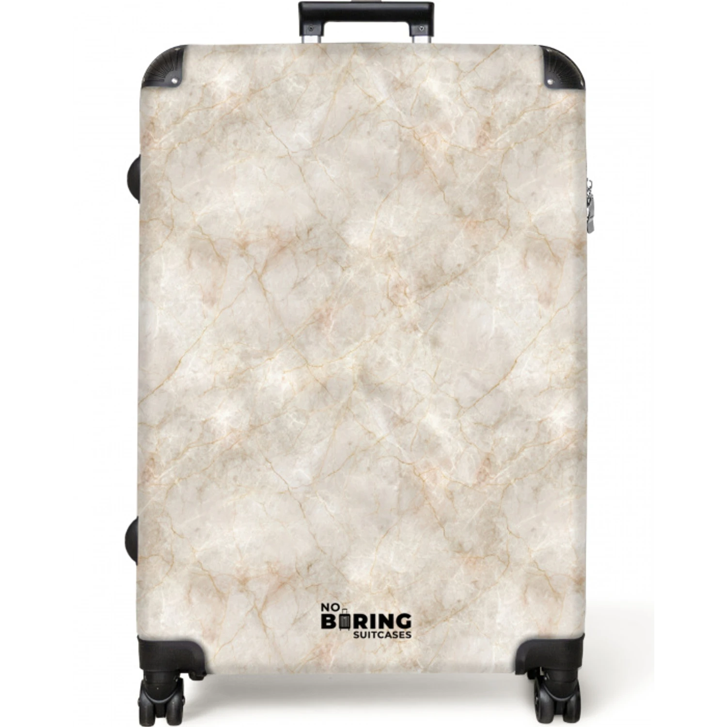 Lichtbeige - Goudbruine Nerven - Marmer NBS - Large koffer - Volwassenen Unisex groot -zzzzzzzzkaufland2