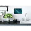 Vrouw - Water - Bikini - Oranje Muursticker klein -keuken
