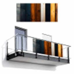 Hout - Planken - Donker - Warm Balkonbeschermer Duitsland klein -3d