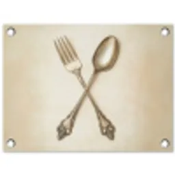 Beige - Vintage - Bestek tuinposter los doek klein -3d