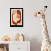 Illustratie - Abstract - Vormen - Rood fotolijst zwart zonder passe partout klein -usfeer4_kinderkamer