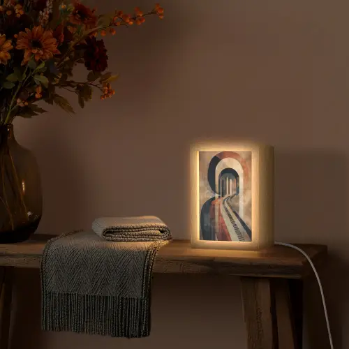Piano - Toetsen - Abstract Light Box met kabel (Tafellamp) klein -sfeer4