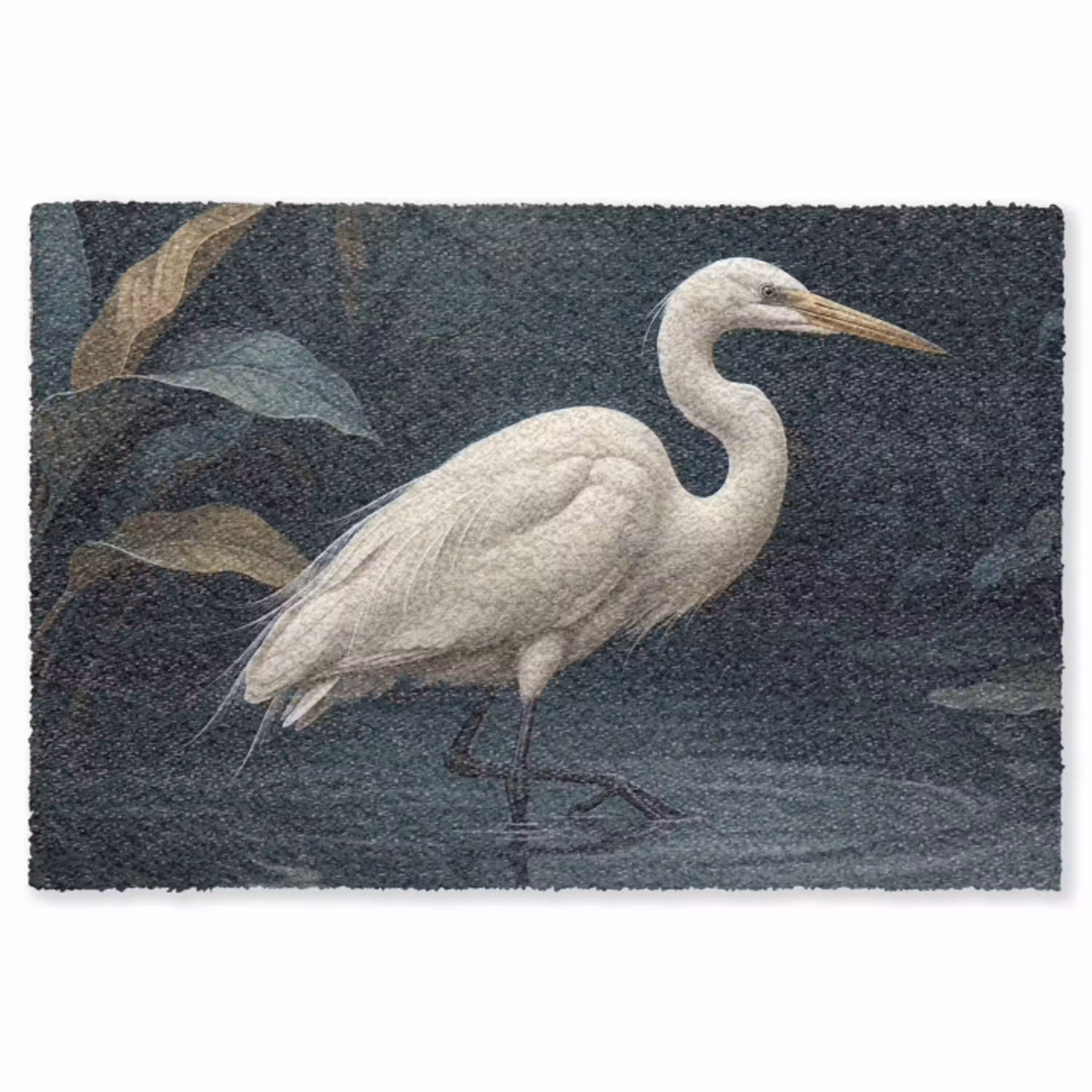 Reiger - Water - Natuur - Modern - Wit Vloerkleed Rechthoek klein -3d