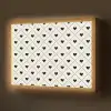 Hart - Vierhoek - Wit - Zwart Light Box met batterij (Wandlamp) middel 907 -z3d_website
