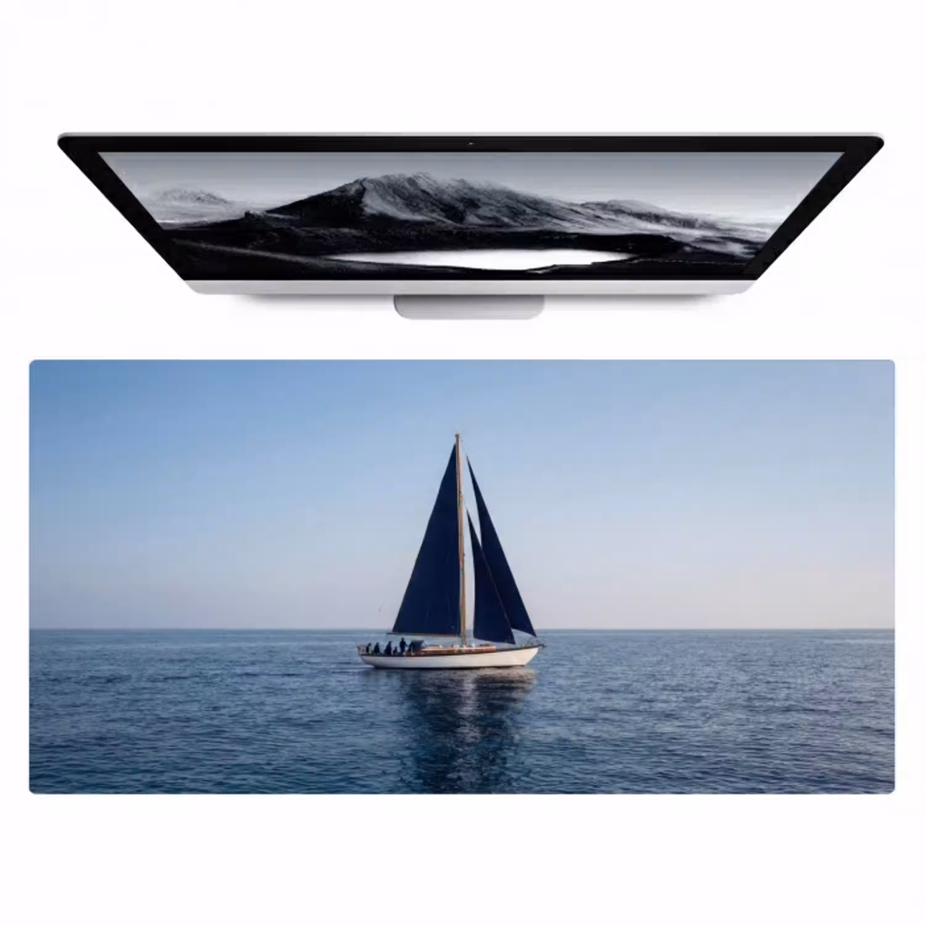Zeilboot - Zee - Blauw Muismat XXL klein -zzz3d