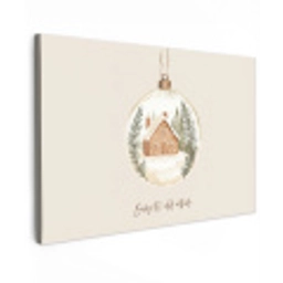 Quote - Winter - Kerst - Beige - Kerstbal canvas 2cm klein -z3d