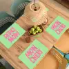 Mon cheri - Groen - Roze Placemat vinyl groot -zzsfeer5_Kitchenyeah-website