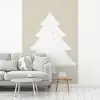 Japandi - Kerstboom - Beige - Kerstversiering fotobehang vinyl groot -woonkamer
