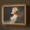 Vrouw - Barokjurk - Kauwgom Light Box met batterij (Wandlamp) middel -z3d_website