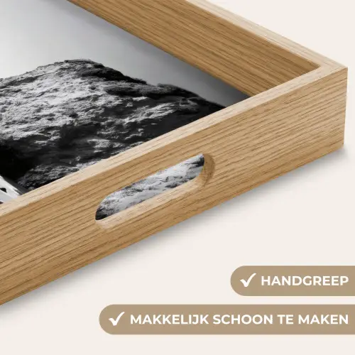 Strand - Klif - Golven - Voetstappen Dienblad Rechthoek middel -USP_HandgreepNL