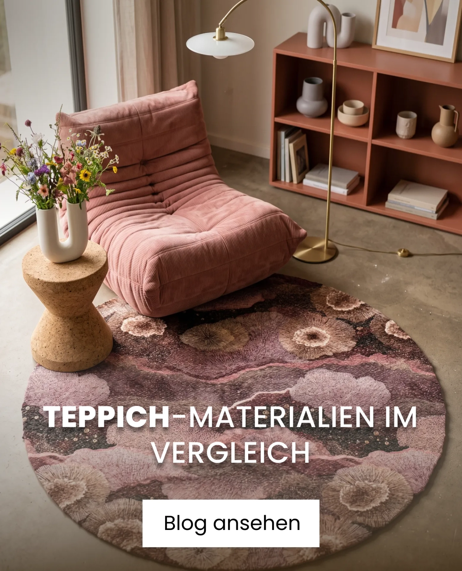 rosa teppich mit rosa Sofa