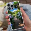 Hortsensia - Pad - Bloemen Hoesje iPhone 16 Pro Max met koord klein -sfeer3