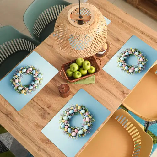 Krans - Eieren - Bloemen Placemat vinyl groot -zzsfeer5_Kitchenyeah-website