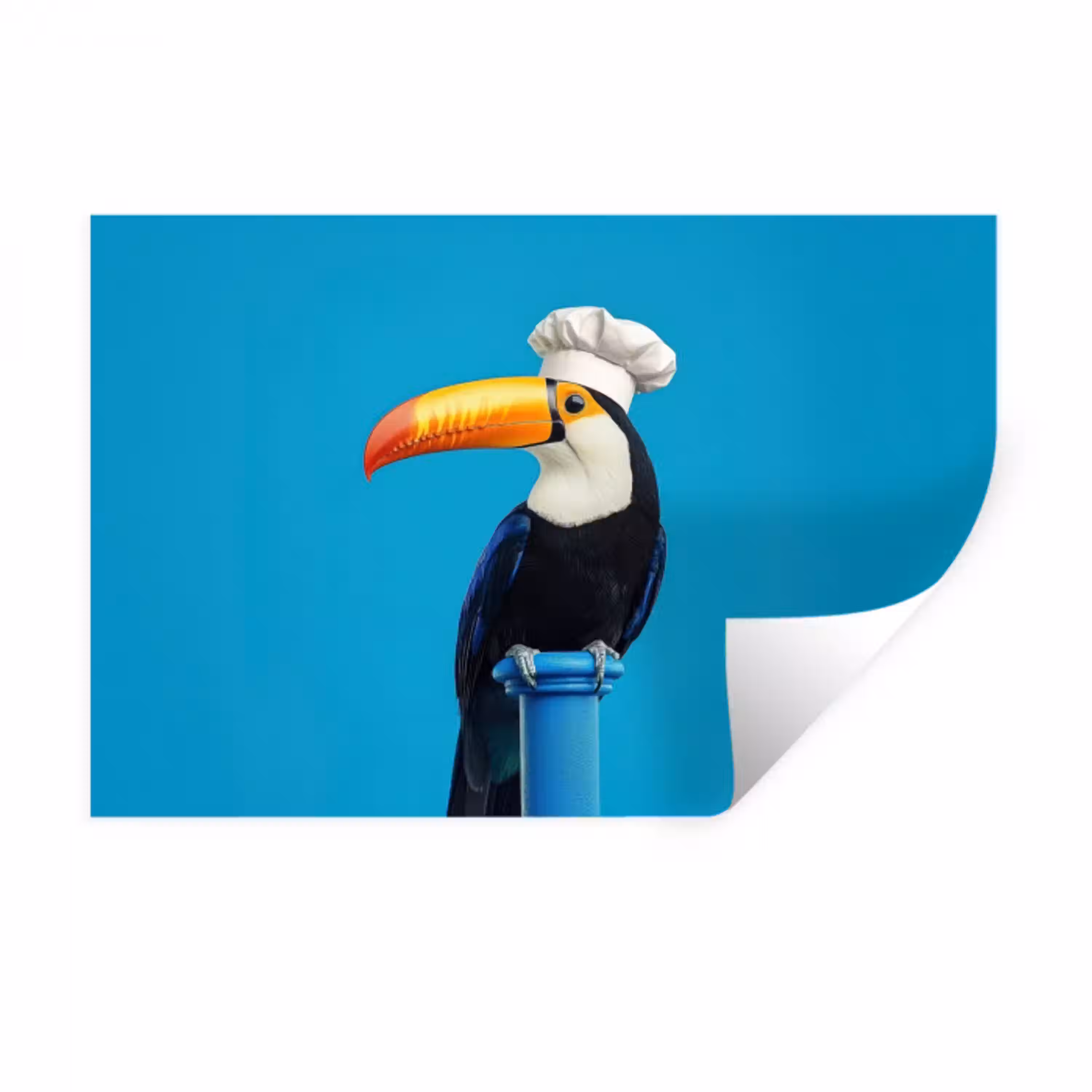 Tucan - Sokkel - Vogel - Koksmuts Muursticker klein -3d