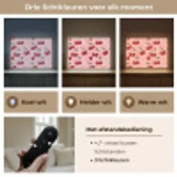 Kersen - Blokken - Rood Light Box met batterij (Wandlamp) middel 907 -USP_lichtkleurNL