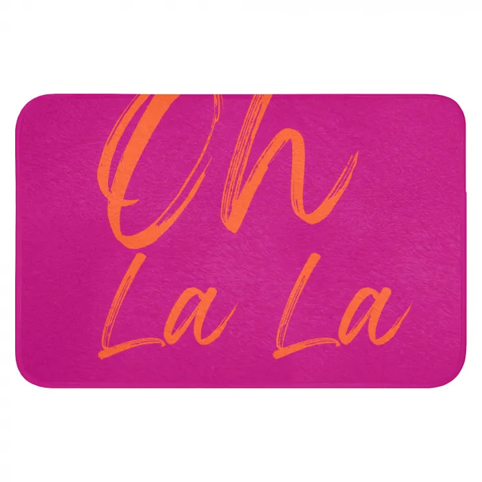 Oh la la - Oranje - Roze Badmat klein -3d