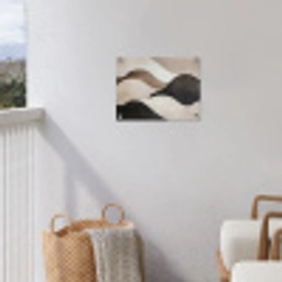 Golven - Abstract - Beige tuinposter los doek klein -sfeer8