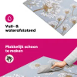 Illustratie - Bloemen - Blauw Inductie beschermer vinyl 3mm klein -wsfeer6_website