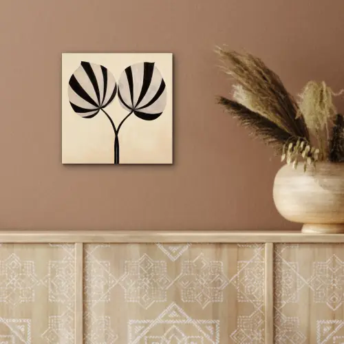 Bladeren - Gestreept - Stengel - Beige aluminium wit klein -sfeer4