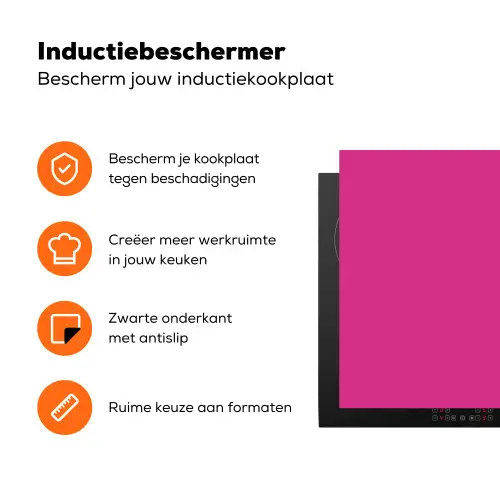 Fuchsia - Neon - Kleuren Inductie beschermer vinyl 3mm klein 276 -zzzzzzz-td-ups