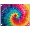 Regenboog - Tie dye - Kleurrijk - Blauw tuinposter los doek klein -3d