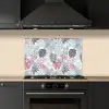 Bladeren - Jungle - Pastel - Tropisch keuken achterwand spatscherm klein -sfeer1