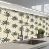 Palmbomen - Tropisch - Groen keuken achterwand 2 middel 871 -3d_schuin