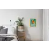 Ijsthee - Illustratie - Blauw - Citroen textielposter latten blank klein -woonkamer