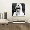 Zonnebril - Vrouw - Zwart - Wit plexiglas 5mm klein -sfeer1